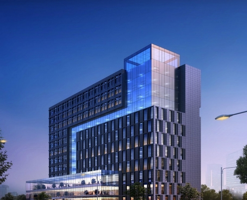 고층 건축물을 위한 GB 템퍼드 글라스 알루미늄 커튼 월 시스템 밀리미터 CAD 0.36명