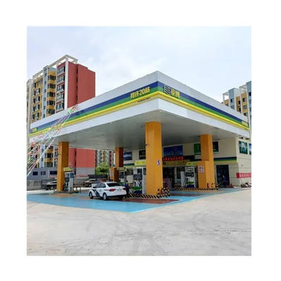 공간 프레임 철강 구조 지붕 가스 스테이션 통행료 스테이션 지붕 시스템 ISO GB