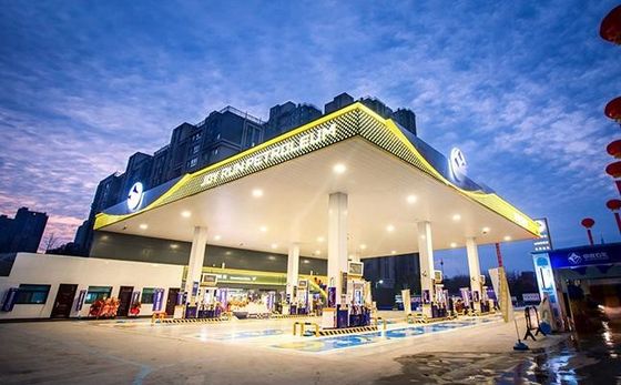 공간 프레임 철강 구조 지붕 가스 스테이션 통행료 스테이션 지붕 시스템 ISO GB