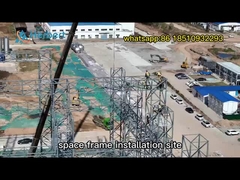 긴 스판 프리팩트 스틸 공간 프레임 지붕 구조 0.8mm 가벼운 지붕